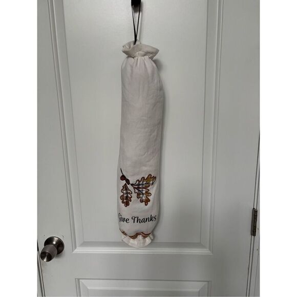 Handmade Plastic Bag Holder- Give Thanks (with leaves) - Picture 1 of 1
